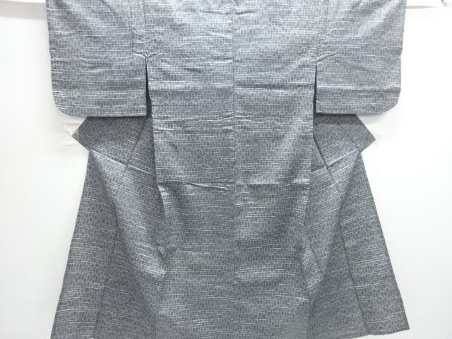 JAPANESE KIMONO / ANTIQUE HITOE KIMONO / SILK / TSUMUGI / WOVEN KIKKO